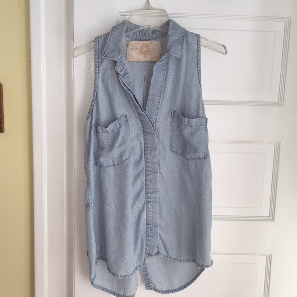 Light Blue Denim Tank Top